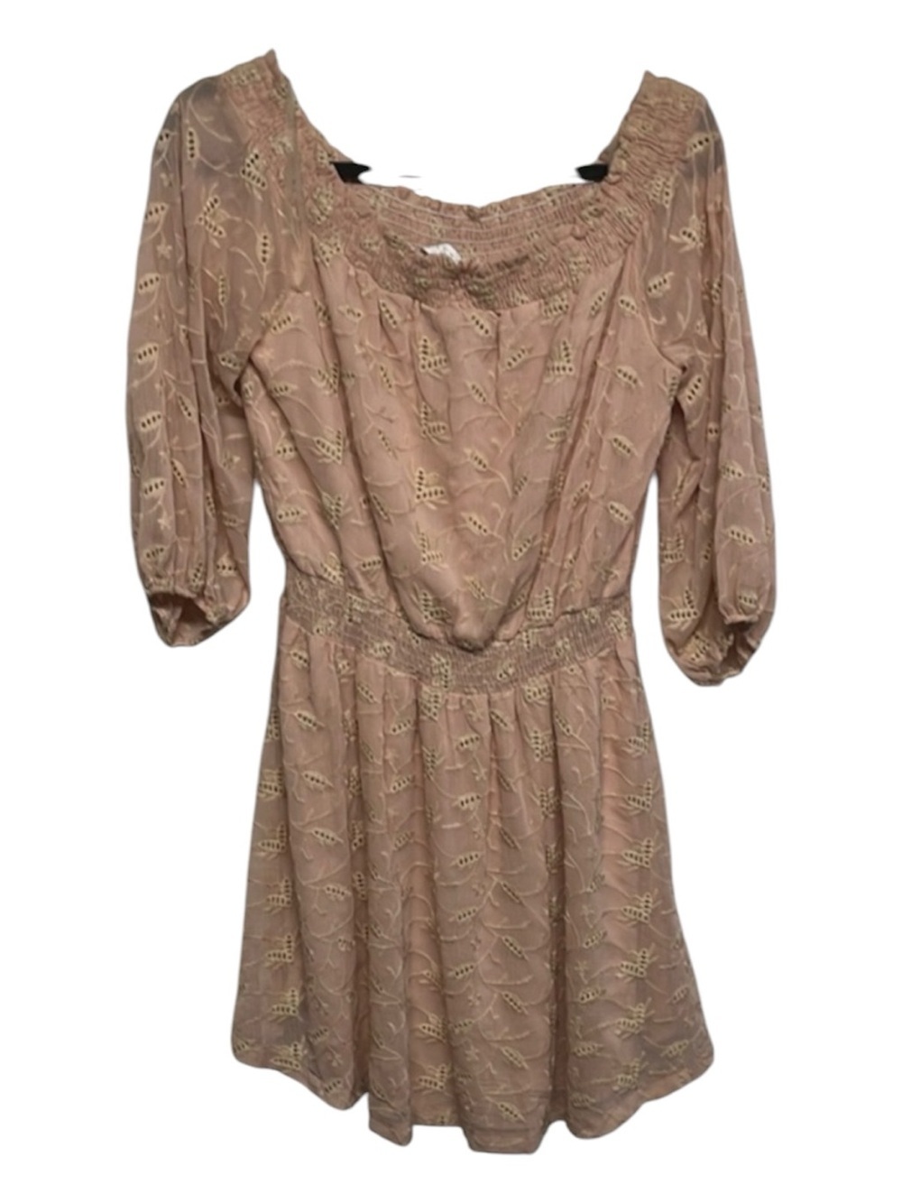 ASTR The Label Champagne Pink Lace Dress Boho Romantic Vibes
